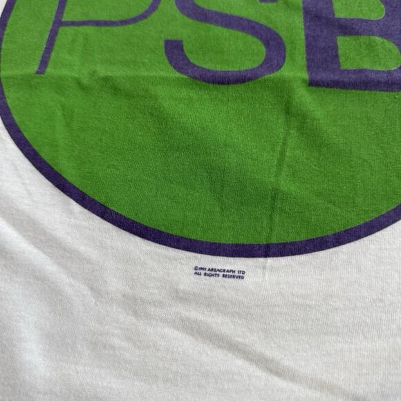 Vintage 90s Pet Shop Boys Performance PSB Synth Pop 1991 Tour T-Shirt Large - Picture 3 of 8